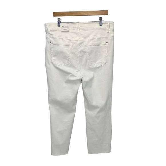 INC Denim High Rise Straight Leg Jeans - White - size 14W - Picture 2 of 12